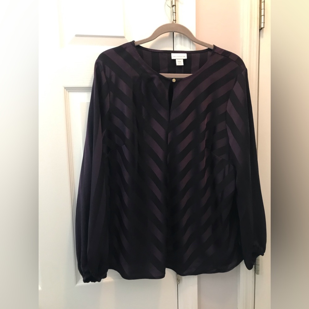 Purple satin blouse Luz Claiborne size PXXL